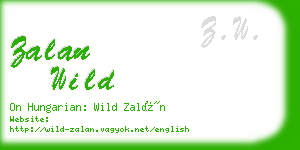 zalan wild business card